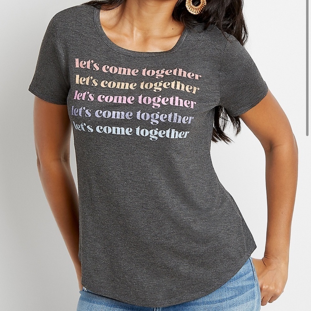 Maurices Gray Let's Come Together Graphic Tee